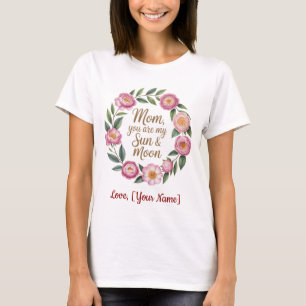 Camiseta de corona floral personalizada Mejor Mamá
