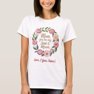 Camiseta de corona floral personalizada Mejor Mamá