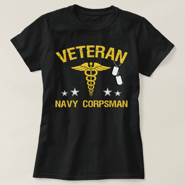 Camiseta de Corpsman de la Marina Veterana (Diseño del anverso)