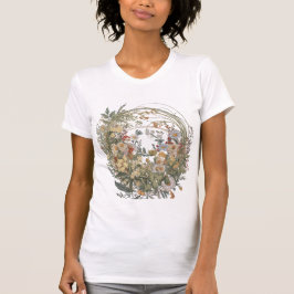Camiseta de correa floral vintage - Botánica elega