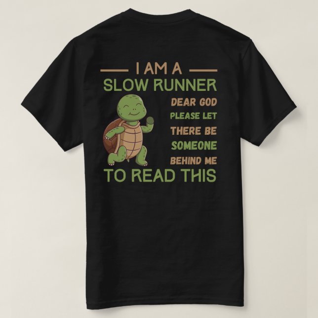 Camiseta de corredor lento regalo divertido de cor (Reverso del diseño)