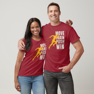 Camiseta de correr Move Train Push Win