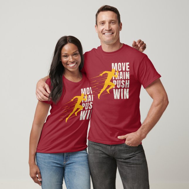 Camiseta de correr Move Train Push Win (Unisexo)