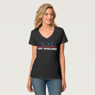 Camiseta de corte V para mujeres desarrolladores d