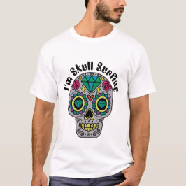Camiseta de cráneo abstracta decorada