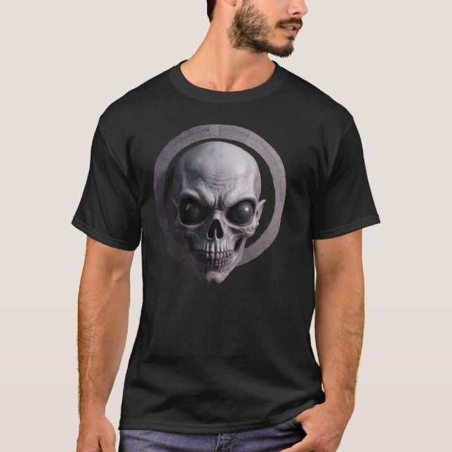 Camiseta de cráneo alienígena (Anverso)