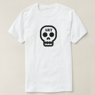 Camiseta de cráneo artístico (¡Personalízala!)
