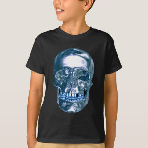 Camiseta de cráneo cromado azul