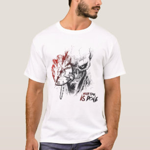 Camiseta de cráneo de diablo y reloj de bolsillo 