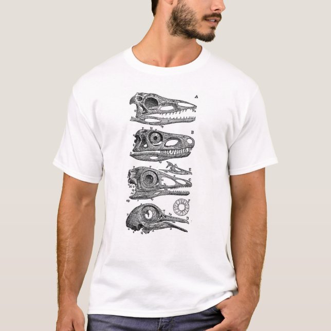 Camiseta de cráneo de dinosaurio (Anverso)