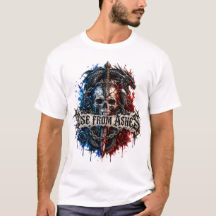 Camiseta de cráneo de dragón gótico 'Rise From Ash