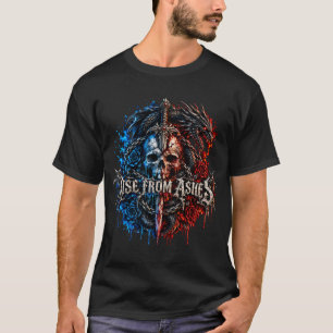 Camiseta de cráneo de dragón gótico 'Rise From Ash