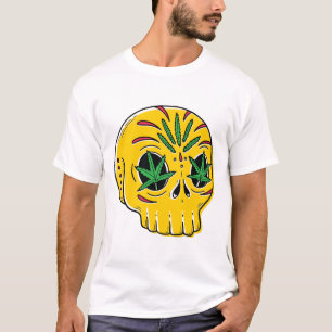 Camiseta de cráneo de hierba
