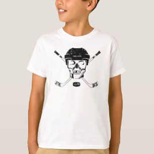 Camiseta de cráneo de hockey