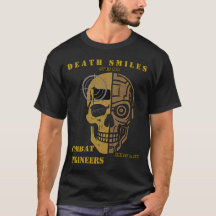 Camiseta de cráneo de ingeniero de combate Sonríe 