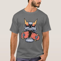 Camiseta de cráneo de monopatín para niños y adole