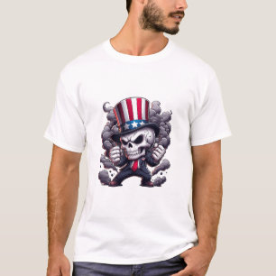 Camiseta de cráneo de Tío Sam – Gráfico de cráneo 