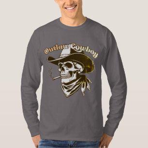 Camiseta de cráneo de vaquero fuera de la ley – Es