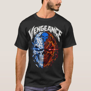 Camiseta de cráneo de venganza de fuego y hielo, e