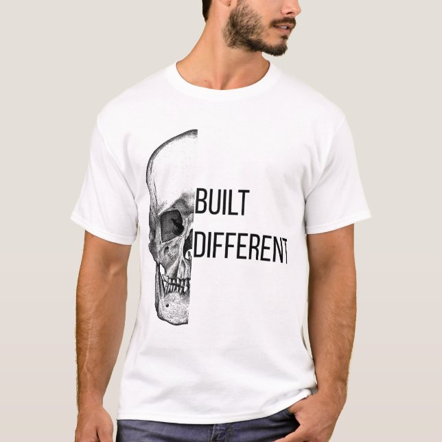 Camiseta de cráneo diferente construida - Edgy Urb (Anverso)