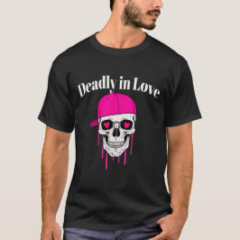 Camiseta de cráneo muerta en amor Tee gráfico de m
