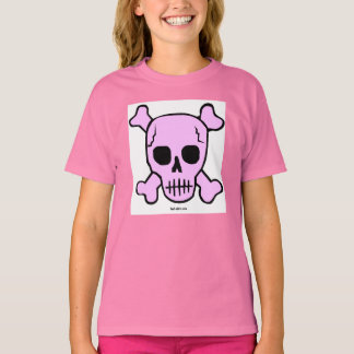 Camiseta de cráneo rosa