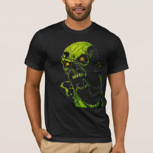 Camiseta de Cráneo Verde Aterrador