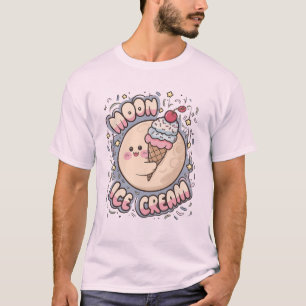 Camiseta de crema de hielo deliciosa y dulce
