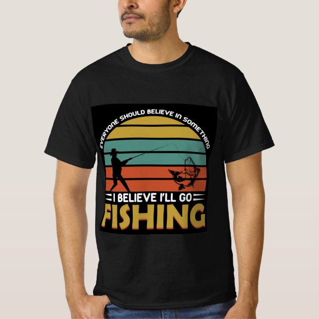 Camiseta de 'Creo que iré a pescar' (Anverso)