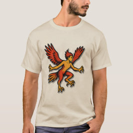 Camiseta de criatura monstruosa alada mitológica