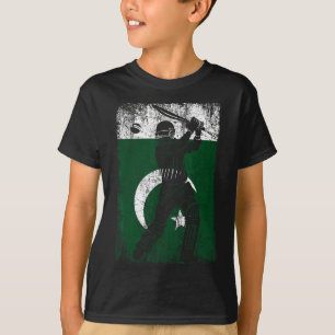 Camiseta de cricket con la bandera de Pakistán fan