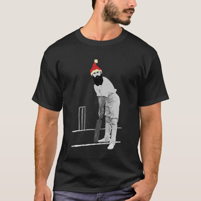 Camiseta de críquet de Navidades divertidos y pers (Anverso)