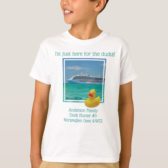 Camiseta de crucero de la familia de pato para cru (Anverso)