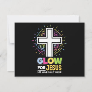 Camiseta de cruz cristiana Glow for Jesus Jesús Cr