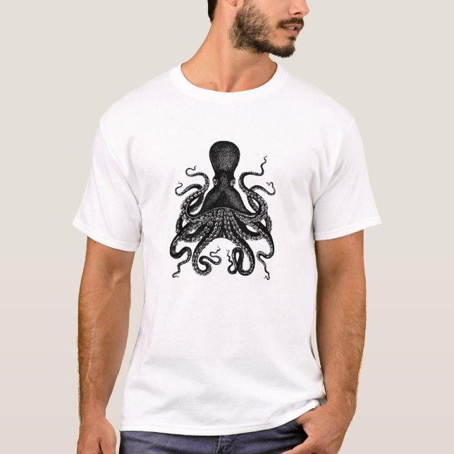 Camiseta de Cthulu del pulpo del Victorian de (Anverso)