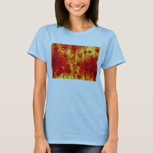 Camiseta de cuadros de flores