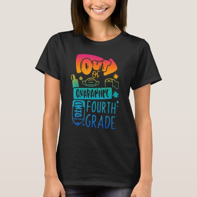 Camiseta De Cuarentena En Cuarto Grado De Vuelta A La Escue (Anverso)