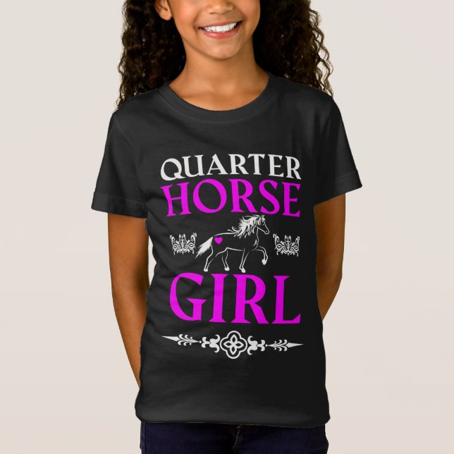 Camiseta de cuarto Chica de caballos (Anverso)