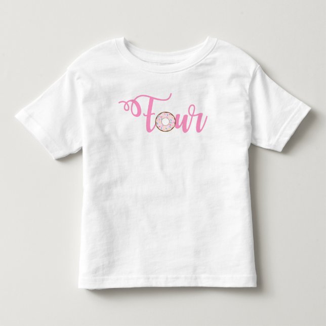 Camiseta de cuatro años de cumpleaños de dulzura (Anverso)
