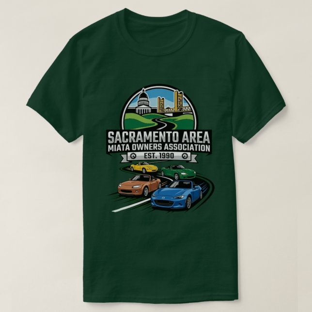 Camiseta de cuatro generaciones de Miatas (Diseño del anverso)