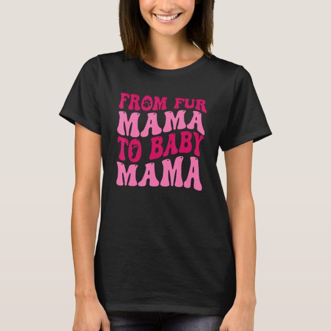 Camiseta De Cuatro Madres A Bebé Mamá Perro Graciosa Embara (Anverso)