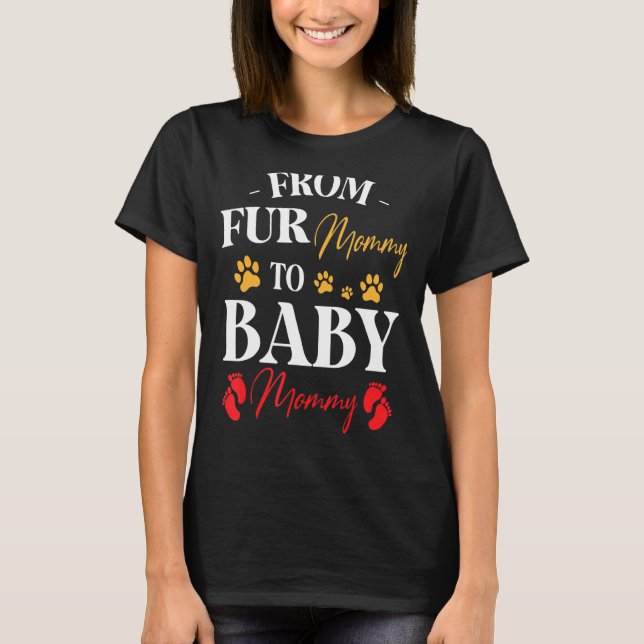 Camiseta De Cuatro Mami Al Bebé Mamá Embarazada Feliz (Anverso)