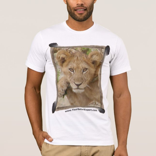 Camiseta de Cub de león con el marco de la cola (Anverso)