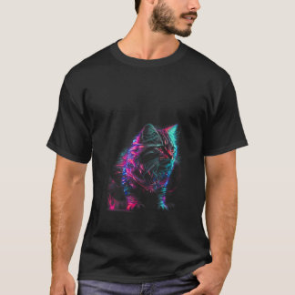 Camiseta de cuello de gato ligero para mujeres