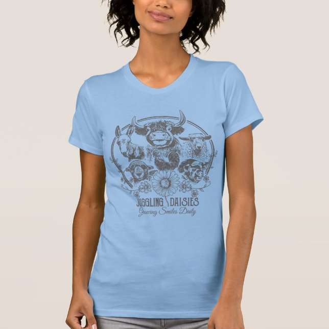 Camiseta de cuello de granja familiar (Anverso)