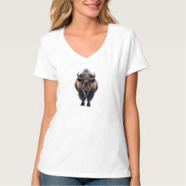 Camiseta de cuello en V American Buffalo