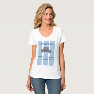 Camiseta de cuello en V para chica soltera de vera