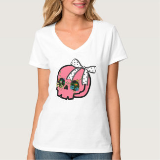 Camiseta de cuello en V para mujer