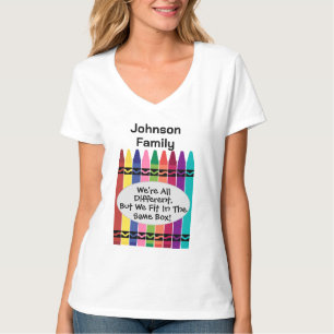 Camiseta de cuello en V para mujer personalizable