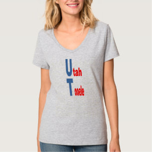 Camiseta de cuello en V para mujer TURISMO DE UTAH